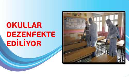 MERKEZ DE BULUNAN OKULLARDA İLAÇLAMA BAŞLATILDI