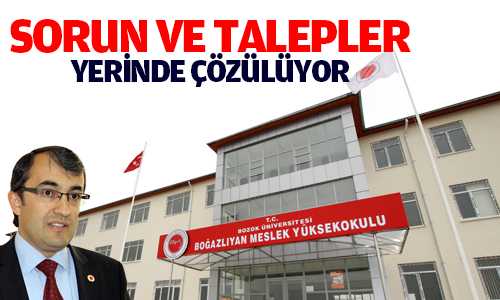 REKTÖR UÇAR BOÐAZLIYAN DA ÖÐRENCİLERİ DİNLEDİ