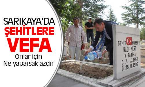 Sarıkya’da Şehit Kabirlerin Bakımı Yapıldı