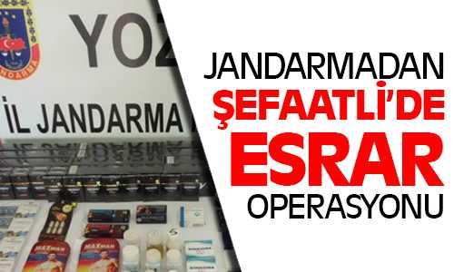 İl Jandarma Komutanlığından Şefaatli’de Uyuşturucu Operasyonu