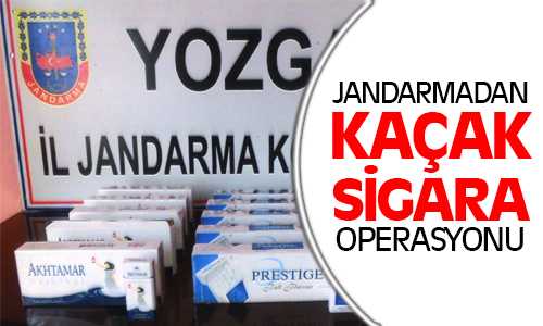 Yozgat İl Jandarma Ekipleri, Kaçak Sigara Ele Geçirdi