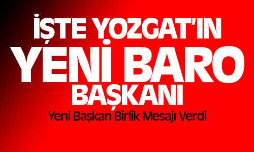 Yozgat Barosunun Yeni Başkanı Av. Mehmet Şimşek Oldu