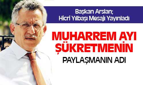 Başkan Arslan, Hicri Yılbaşı Münasebetiyle Mesaj Yayınladı