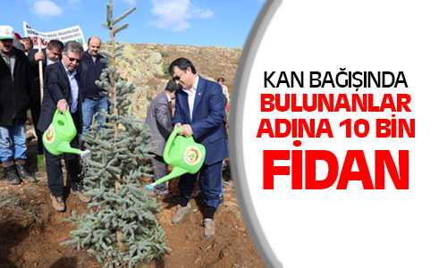 Bir Kan Bir Fidan Kampanyasında 10 Bin Fidan Toprakla Buluştu