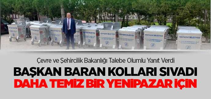 Yenipazar Belediyesi Çevre ve Şehircilik Bakanlığından gönderilen çöp konteynırlarını teslim aldı
