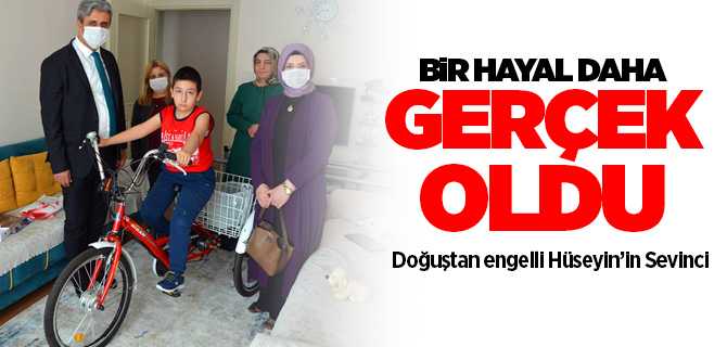 Doğuştan Engelli Hüseyin'in sevinci