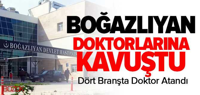 Boğazlıyan Devlet Hastanesine 4 Branşta Doktor Atandı