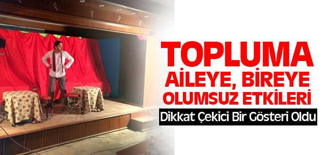 Uyuşturucuya Tiyatro İle Dikkat Çekildi