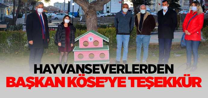 Hayvanseverlerden Başkan Köse'ye teşekkür