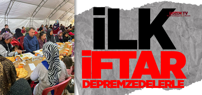 Başkan Açıkel ilk iftarı Hatay Hassa'da depremzedelerle yaptı