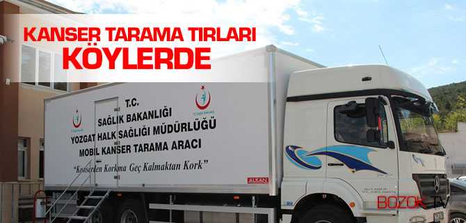 Kanser Tarama Tırları Köy Yollarında
