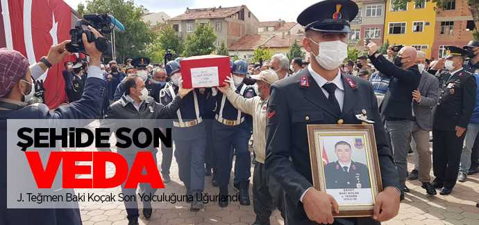 Şehit J. Teğmen Baki Koçak Sarıkaya'nın Söylemez Köyü'nde son yolculuğuna uğurlandı