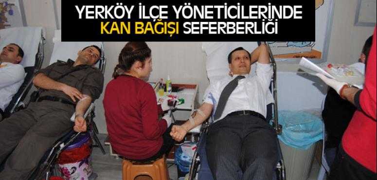 Yerköy İlçe Yöneticilerinde Kan Bağışı Seferberliği