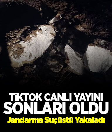 Tiktok üzerinden canlı yayın yapınca Jandarma suçüstü yaptı