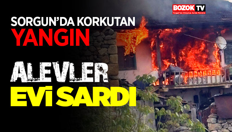 Sorgun'da korkutan yangın